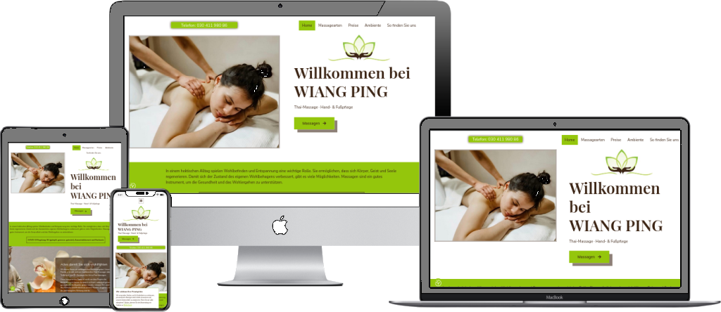 Web Design Project - Wiang Ping Thai-Massage