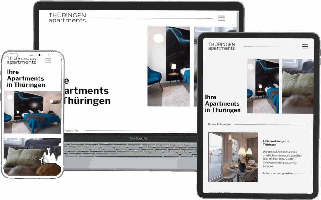 Webdesign Projekt - Thüringen Apartments